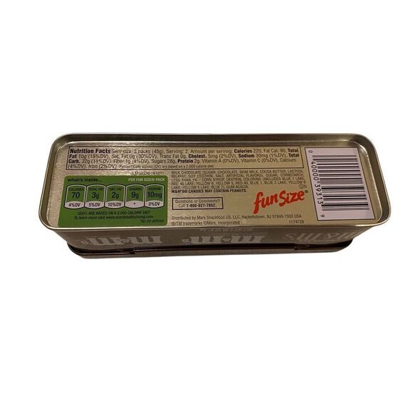 M&Ms Empty Collectible Tin Storage Container Brown - Picture 4 of 13